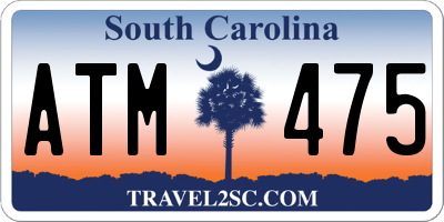 SC license plate ATM475