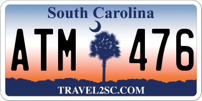 SC license plate ATM476