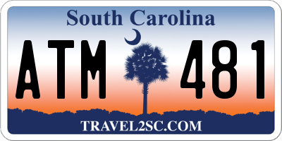 SC license plate ATM481