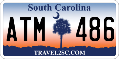 SC license plate ATM486