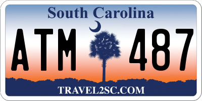 SC license plate ATM487