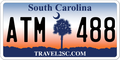 SC license plate ATM488
