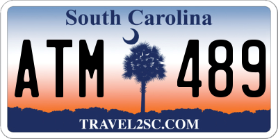 SC license plate ATM489