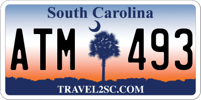SC license plate ATM493