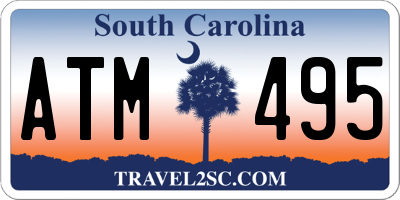 SC license plate ATM495