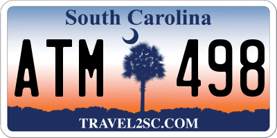 SC license plate ATM498