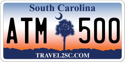SC license plate ATM500
