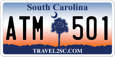 SC license plate ATM501