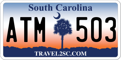 SC license plate ATM503