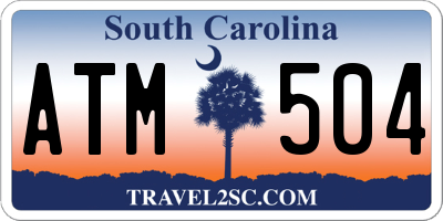 SC license plate ATM504