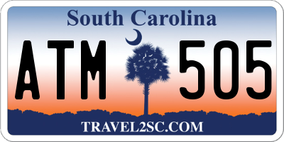 SC license plate ATM505