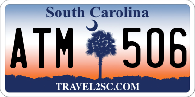 SC license plate ATM506