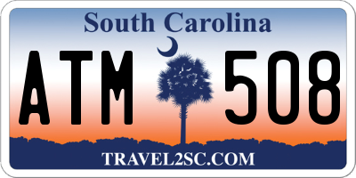 SC license plate ATM508