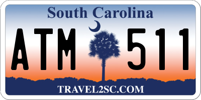 SC license plate ATM511