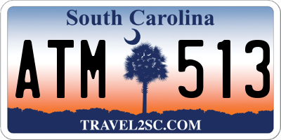 SC license plate ATM513