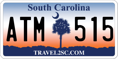SC license plate ATM515