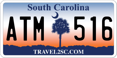 SC license plate ATM516