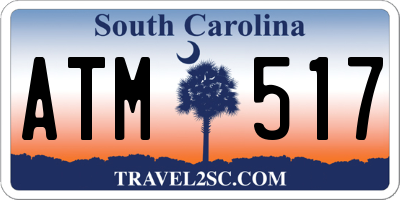 SC license plate ATM517