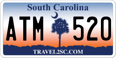 SC license plate ATM520
