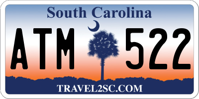 SC license plate ATM522