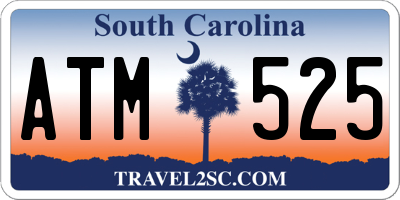 SC license plate ATM525