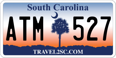 SC license plate ATM527