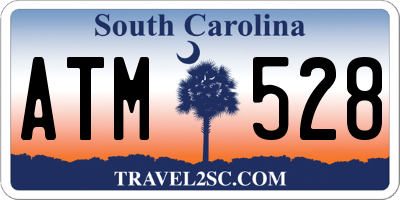 SC license plate ATM528
