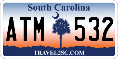 SC license plate ATM532