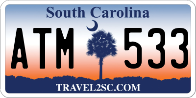 SC license plate ATM533