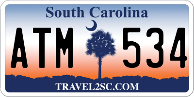 SC license plate ATM534