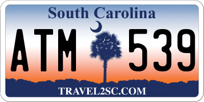 SC license plate ATM539