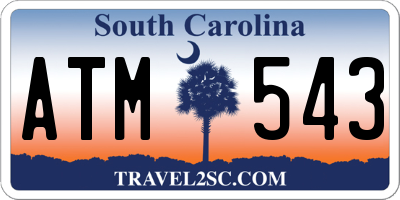 SC license plate ATM543