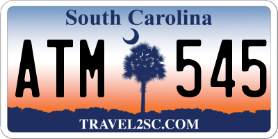 SC license plate ATM545