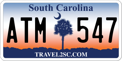 SC license plate ATM547