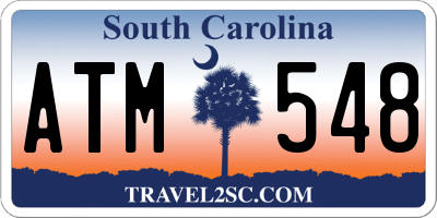 SC license plate ATM548