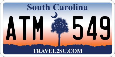 SC license plate ATM549
