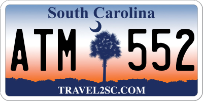 SC license plate ATM552