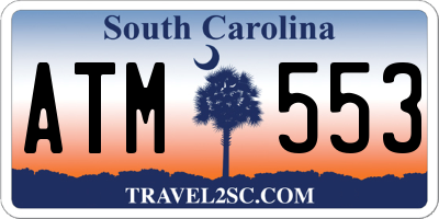 SC license plate ATM553