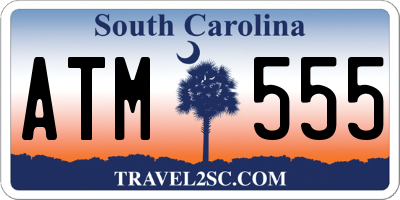 SC license plate ATM555