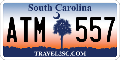 SC license plate ATM557
