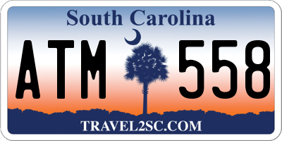 SC license plate ATM558