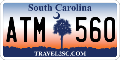 SC license plate ATM560