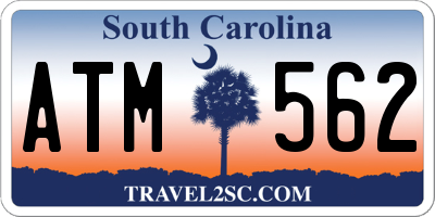 SC license plate ATM562