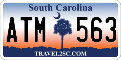 SC license plate ATM563