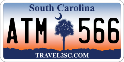 SC license plate ATM566