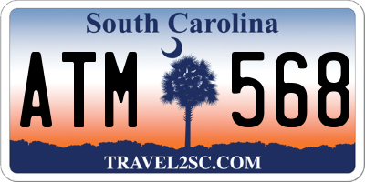 SC license plate ATM568