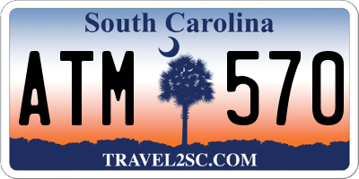 SC license plate ATM570