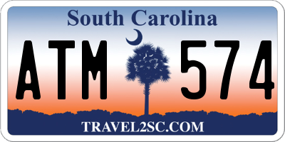 SC license plate ATM574