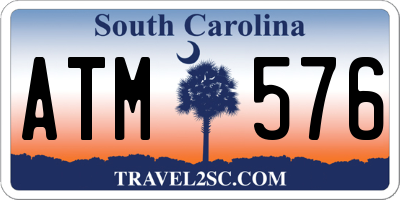 SC license plate ATM576