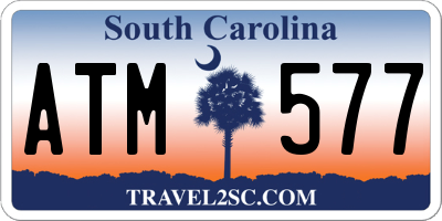 SC license plate ATM577